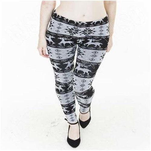 Ladies Cotton Legging - Straight Fit, Upto Ankle Length, Multicolour Printed Pattern | Breathable, Washable, Casual Style