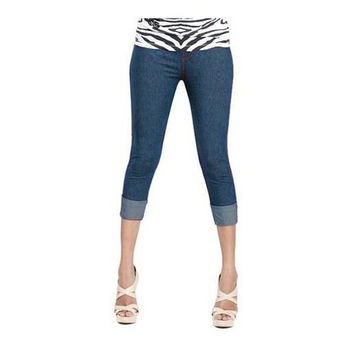 Ladies Dark Colour Denim Capri