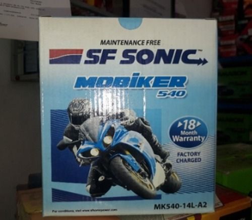 Maintenance Free Sf Sonic Bike Batteries Voltage: 12 Volt (V)