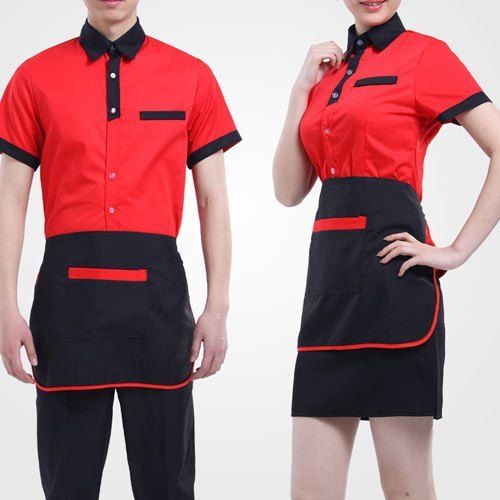 S,M,L,Xl Red And Black Restaurant Uniform Gender: Unisex