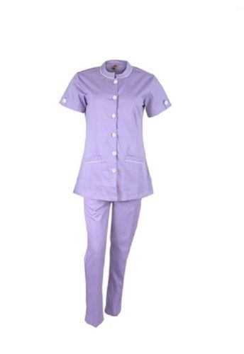 Voilet Color Poly Viscose Hospital Staff Wear Uniform