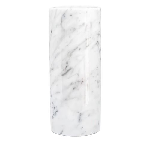 Natural White Marble Vase For Flowers Bottom Diameter: 5 Inch (In)