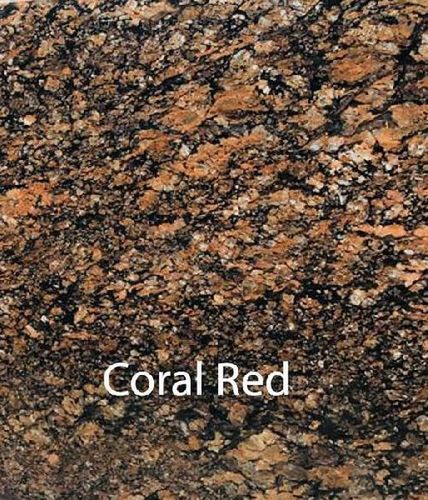 Coral Red Granite Slab Size: Standard