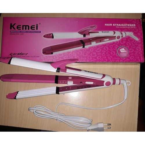 Pink+White Ladies Professional Salon Titanium Coating Hair Straightener