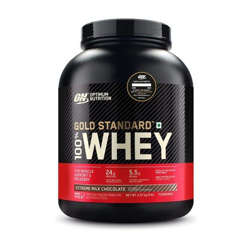 Optimum Nutrition (ON) Gold Standard 100% Whey Protein Powder - 5 lbs, 2.27 kg