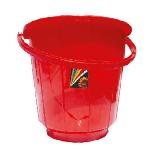 Red Plastic Water Bucket Hardness: Rigid