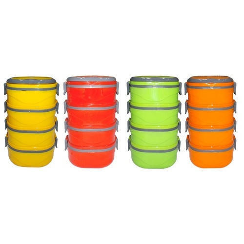 Various Colors Four Container Thermal Insulated Stainless Steel Tiffin