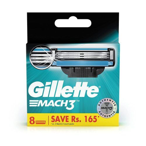 Gillette Mach 3 Manual Shaving Razor Blades - 8s Pack (Cartridge)