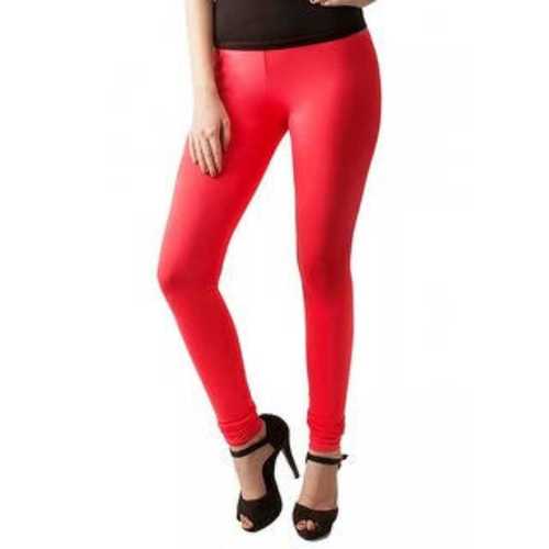 Ladies Red Cotton Leggings