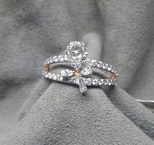 Ladies Rose Gold Diamond Ring Very Good