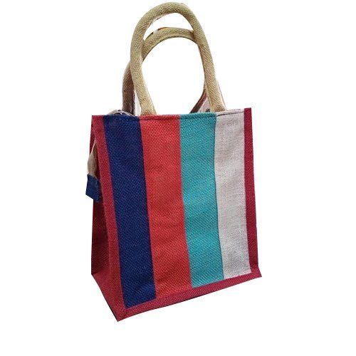 Stripes Jute Carry Bags