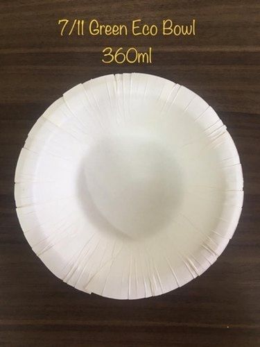 Plain 360 Ml White Round Disposable Paper Food Bowl