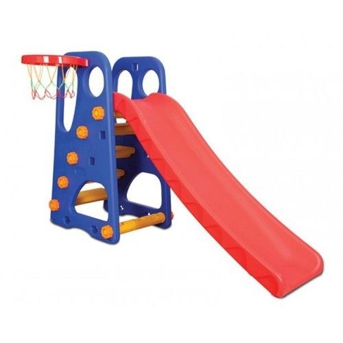 Outdoor Playground Play Slide With Basketball Game