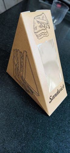  प्रिंटेड विंडो डिस्पोजेबल सैंडविच पेपर बॉक्स 