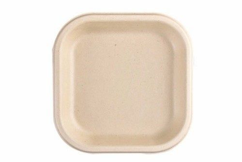 Disposable Bagasse Square Shape Food Plates Application: Hotel