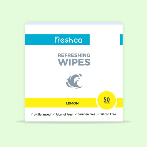 Freshca Refreshing Wet Wipes Lemon (50 Pcs)