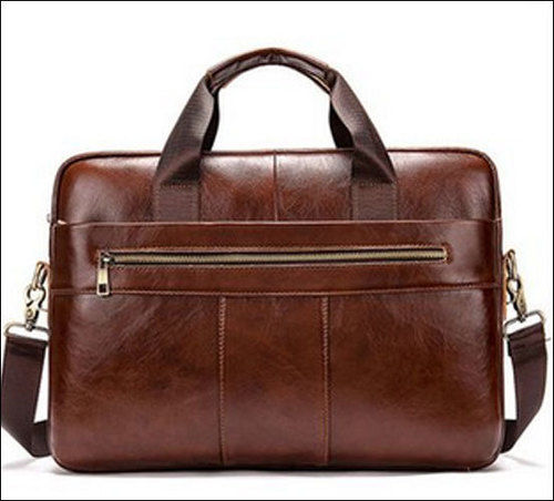 High Grip Leather Laptop Bag