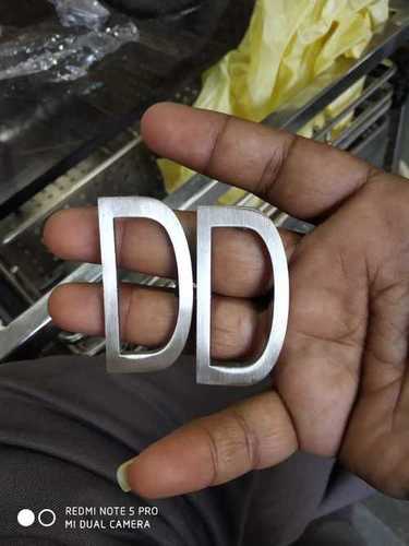 Silver Polished Steel Letters Thickness: Custom Millimeter (Mm)