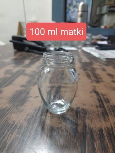 White 100 Ml Apple Glass Jar