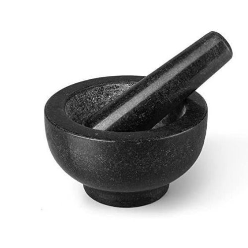 Black Pestle And Mortar Set For Crushing Application: Kitchen