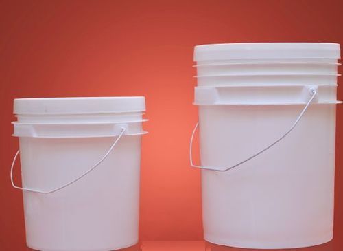 White Color Plastic Bucket Size: Various Sizes Are Available