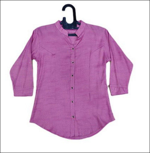 Ladies Purple Formal Shirt