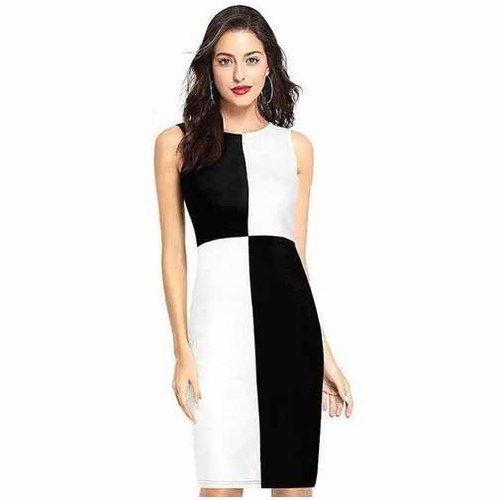 Buy online Black & White Color Blocked Bodycon Dress from western wear for  Women by Zelzis for ₹449 at 85% off | 2024 Limeroad.com