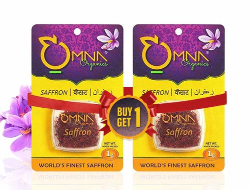 Grade A++ Natural Pure & Original Kashmiri Lacha Kesar (Saffron) (1 Gm X 2) (Buy 2 Kesar Get 2 Kesar Free)