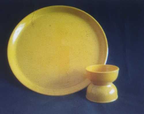 Yellow Attractive Design Melamine Plate