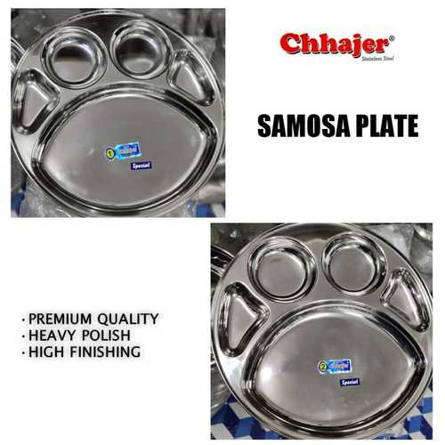 Silver Stainless Steel Kitchen Plate