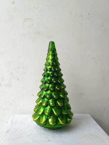 Decoration Purpose Antique Green Glass Christmas Tree