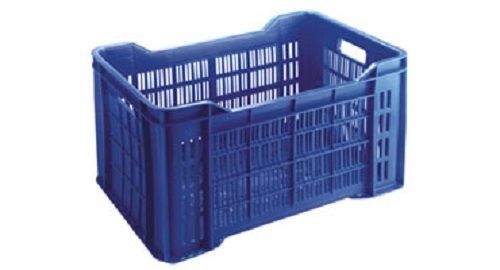 Blue Perforated Plastic Crates