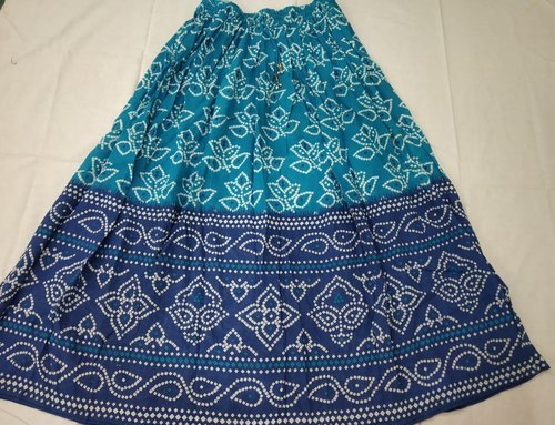 Buy INDYA Blue Womens Navy Bandhani Mirror Lace Panelled Maxi Skirt   Shoppers Stop