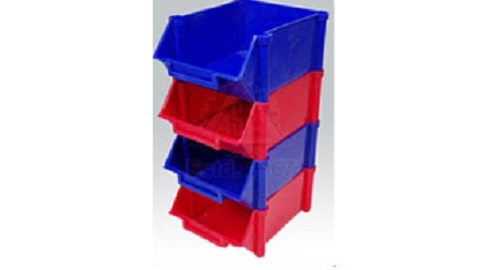 Various Colors Are Available Plain Design Plastic Stackable Baskets