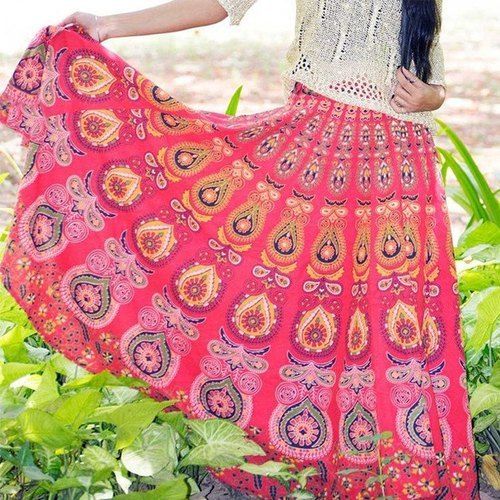 Multicolor Printed Mandala Cotton Skirts