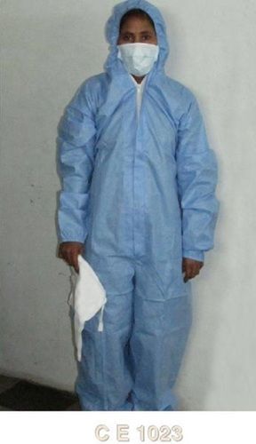 Blue Full Sleeve Disposable Coverall