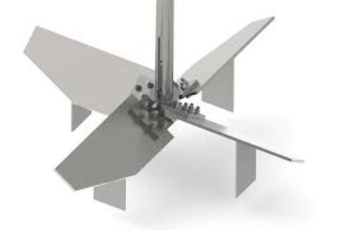 Carbon Steel Hydrofoil Impeller For Low-Viscosity Flow-Controlled Applications