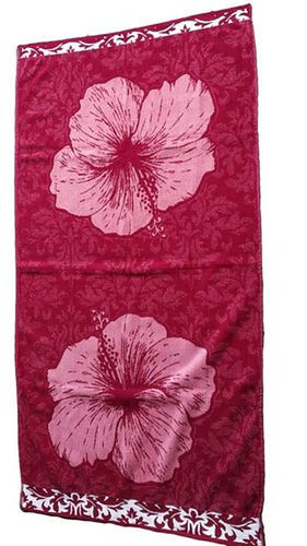 Flower Printed Cotton Terry Towel