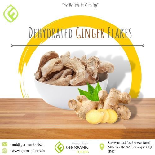 100% Pure Dehydrated Ginger Flakes