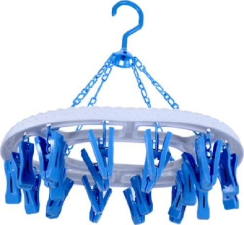 Blue Round Hanger With Clip