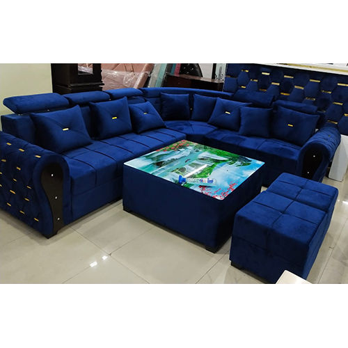 Blue Shape Sofa Set