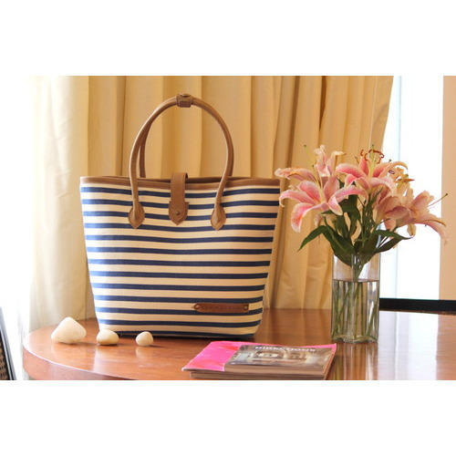 Printed Leather Tote Bag