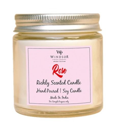 White Rose Flavor Scented Soy Wax Jar Candle