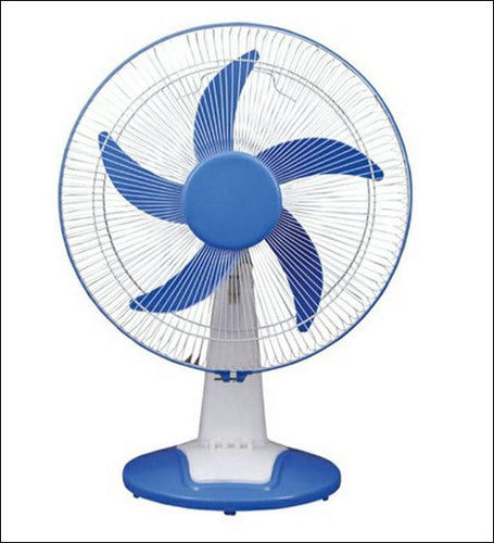 White And Blue V Guard Table Fan