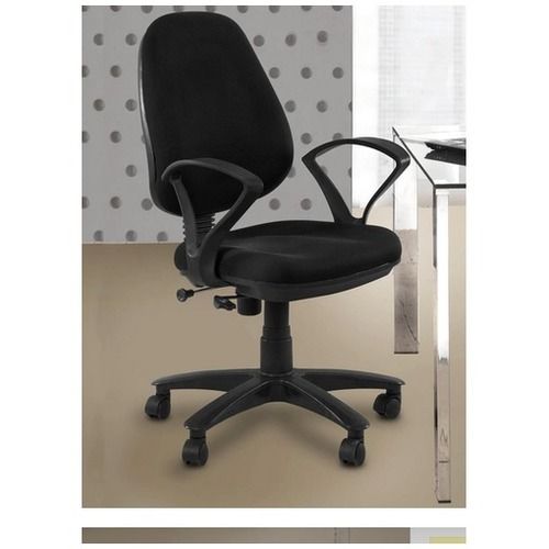 Black Fabric And Plastic Office Chair Carpenter Assembly