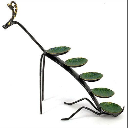 Coated Deer 5-T-Lite Candle Holder