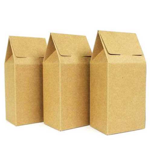 Rectangular Plain Brown Paper Packaging Box