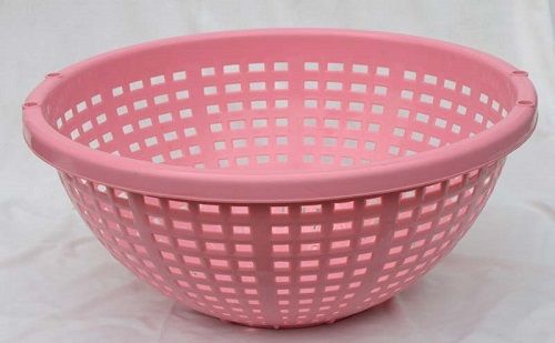 Various Colors Are Available Round Mesh Style Plastic Basket