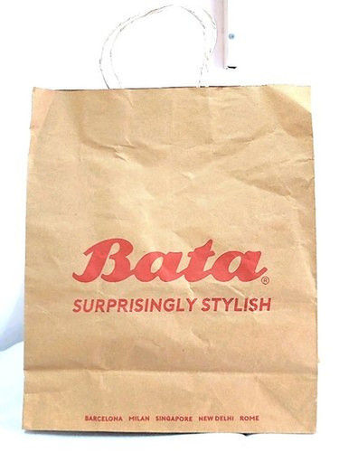 Brown Printed Paper Shopping Bag