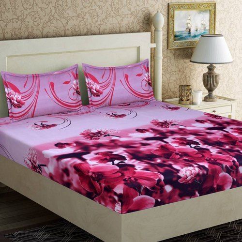 Floral Printed Double Bed Sheets